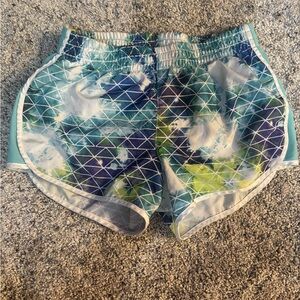 SO Kids' Blue and Green Geometric Shorts